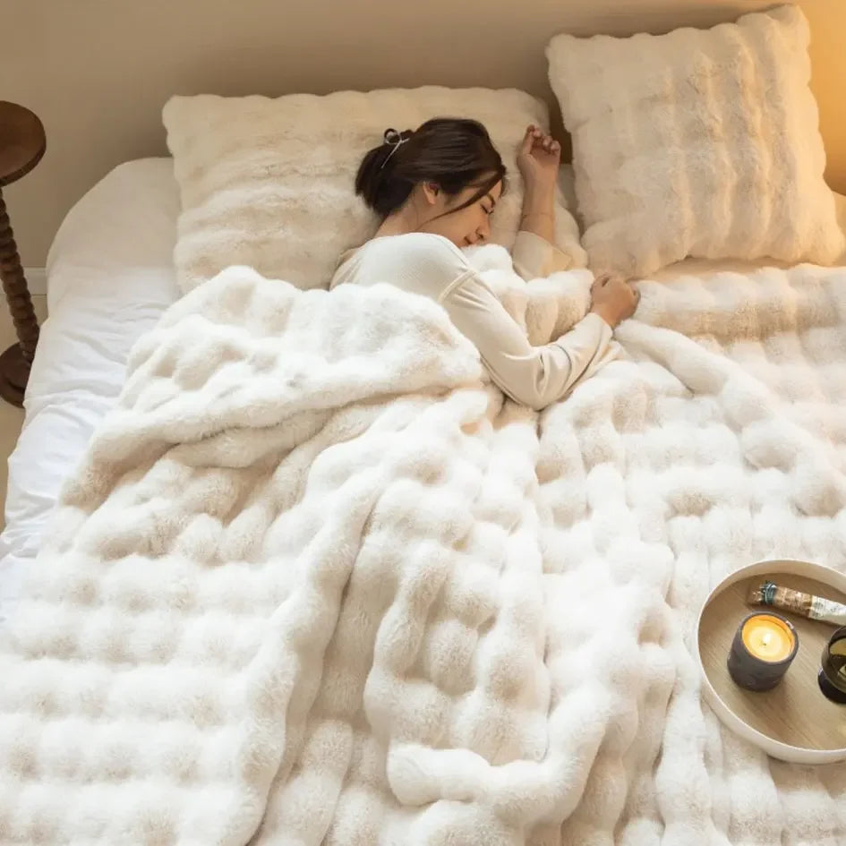 CozyHaven™ Het Warme Pluche Woldeken Waar Iedereen Het Over Heeft!