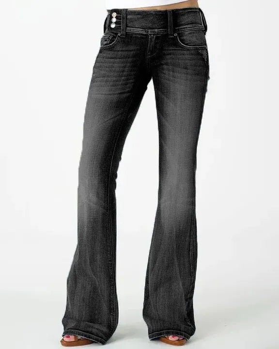 Flamingo™ | Vintage Mid Waist Flair Jeans