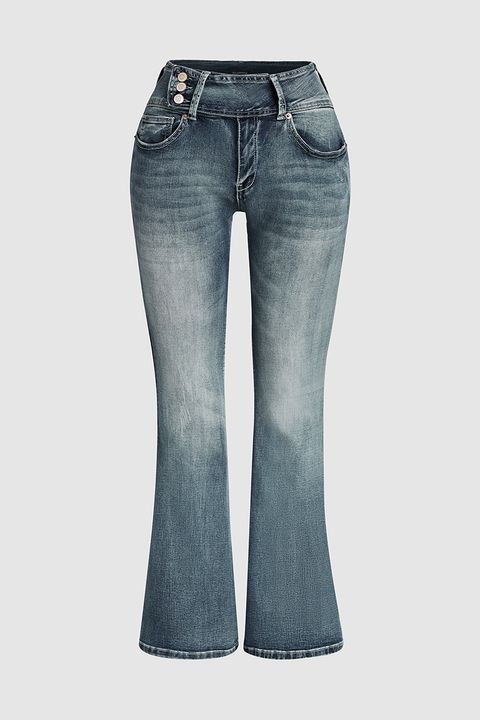 Flamingo™ | Vintage Mid Waist Flair Jeans