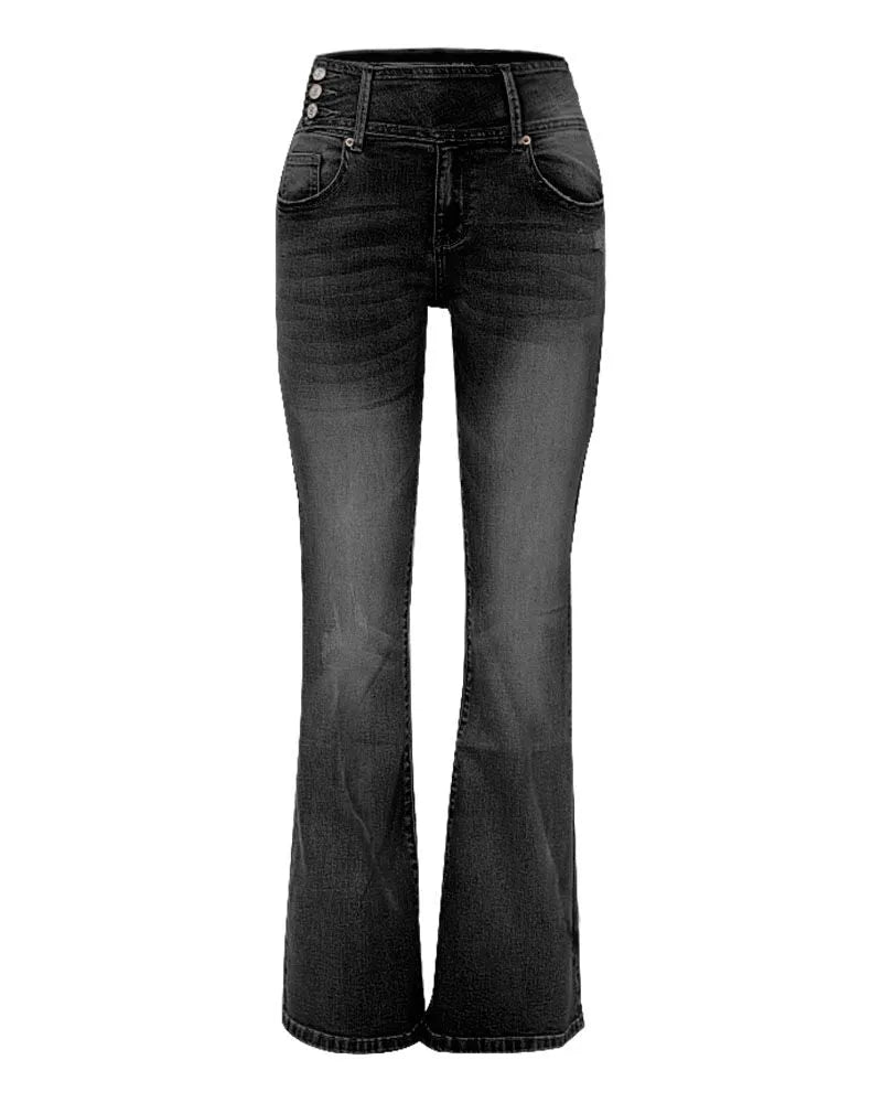 Flamingo™ | Vintage Mid Waist Flair Jeans