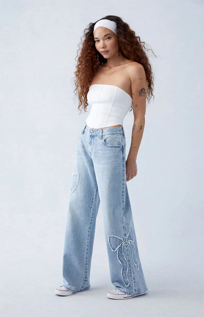 Glamarae™ Low Rise Bow Jeans