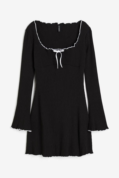 Ribbed Jersey Dress