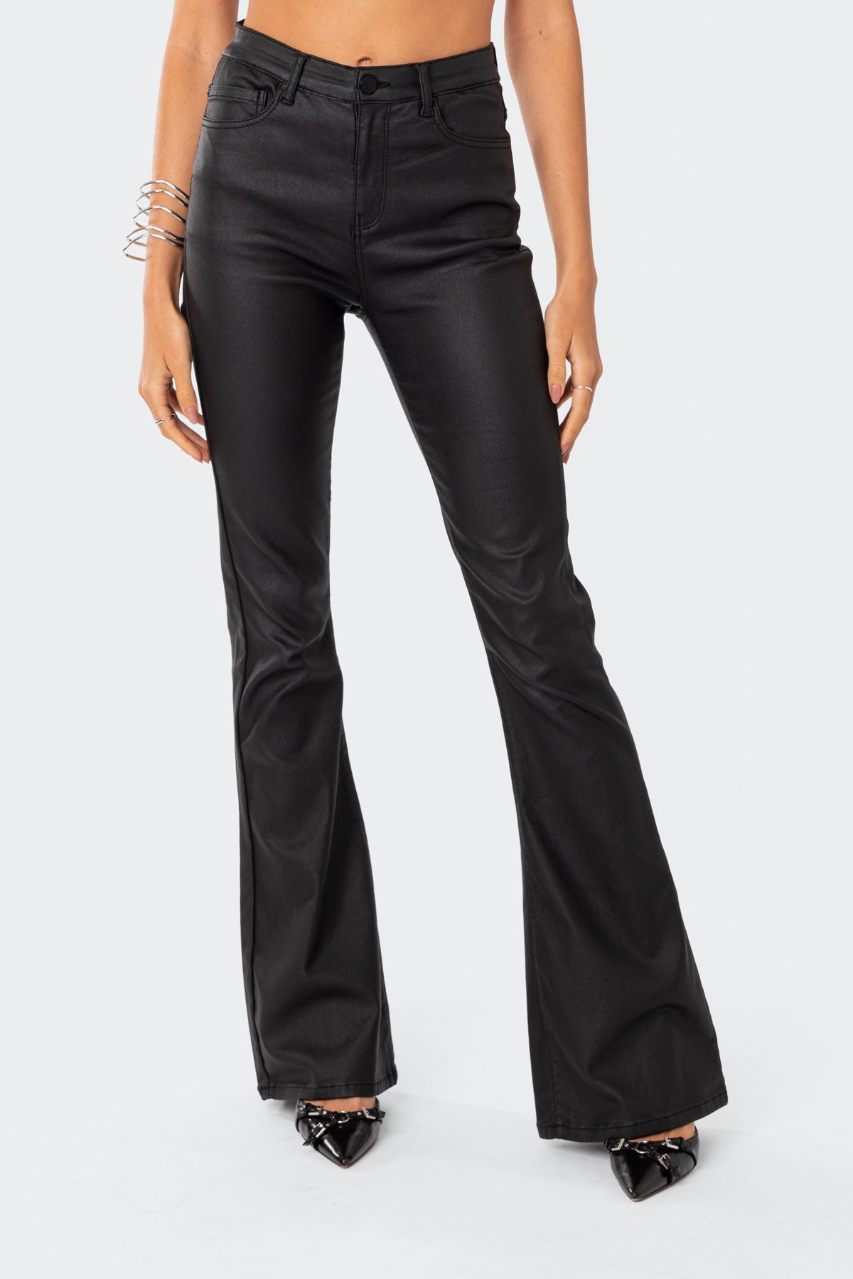 Leather Flare Pants