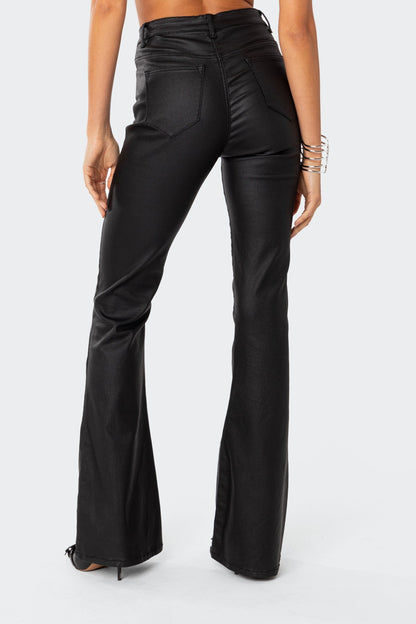 Leather Flare Pants