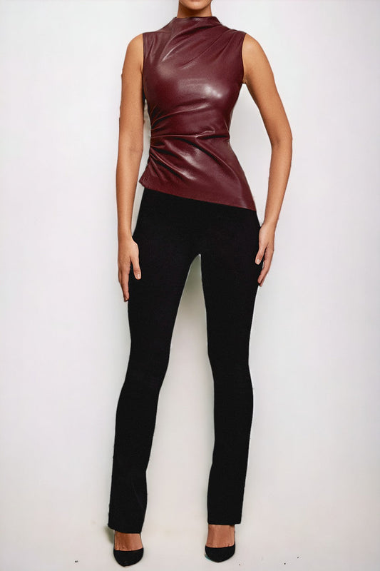 LILIANA Vegan Leather Top