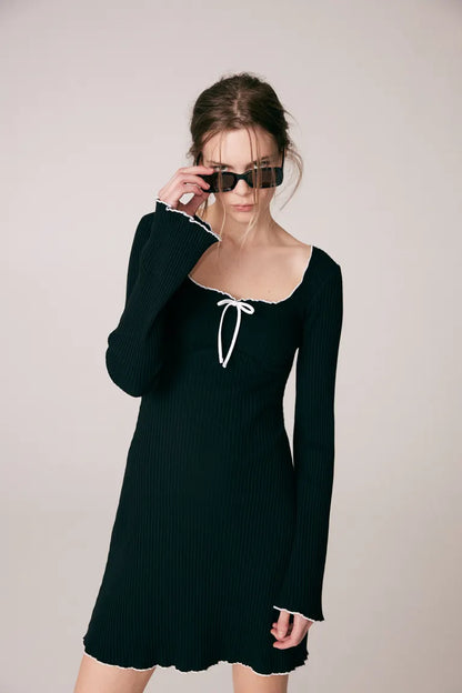 Ribbed Jersey Dress