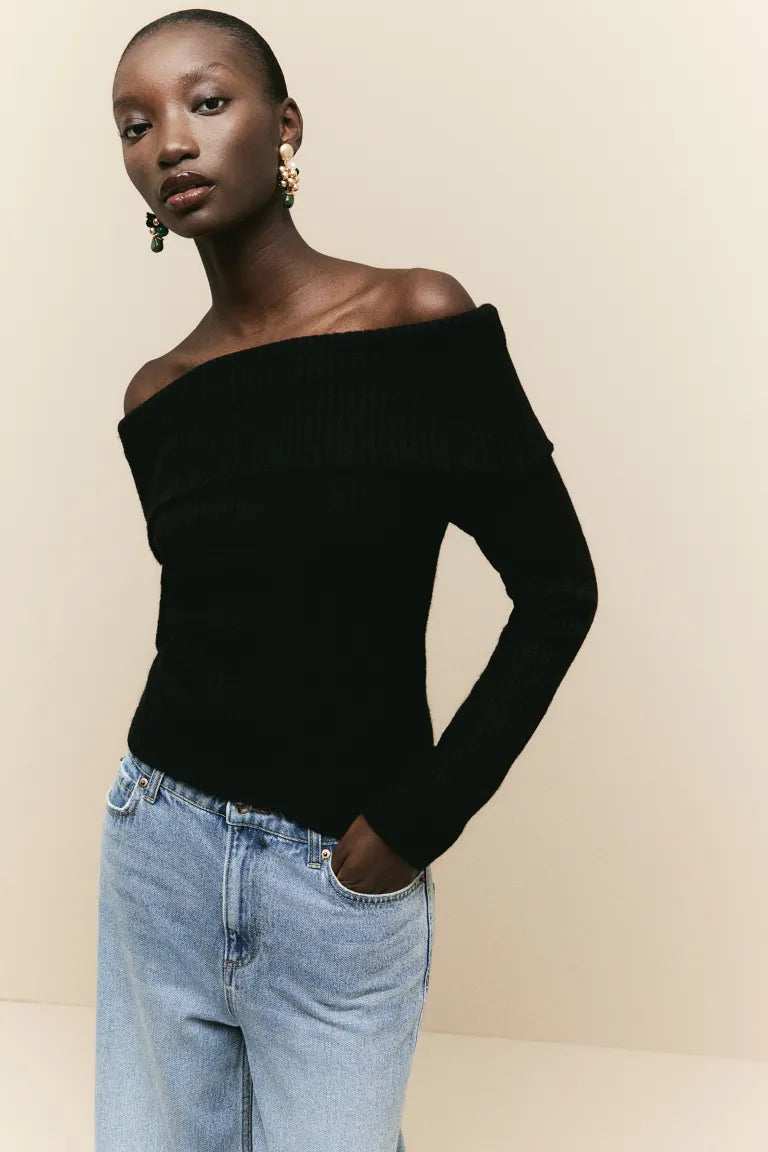 Off shoulder sweater