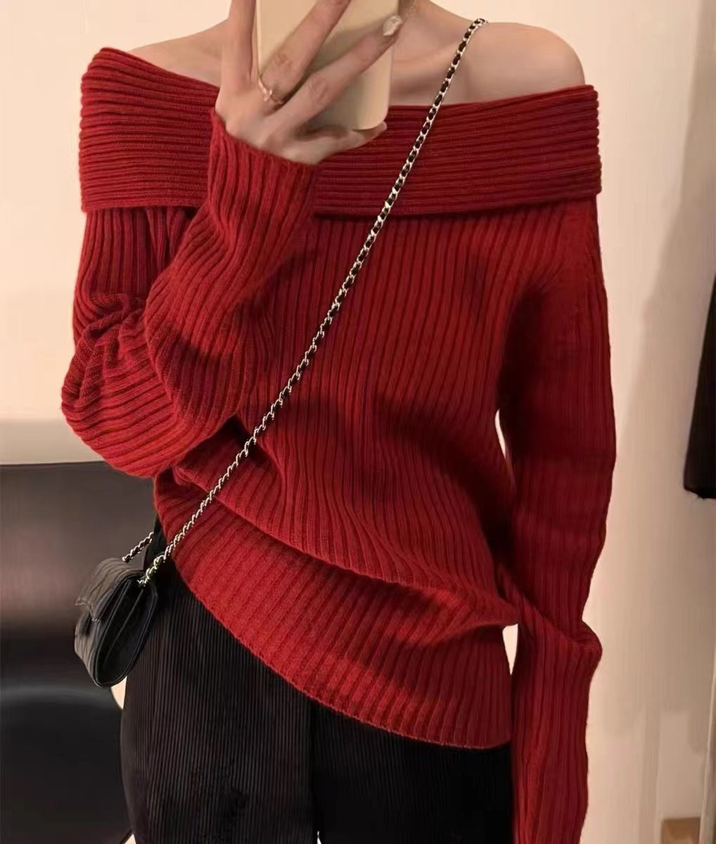 Off shoulder sweater